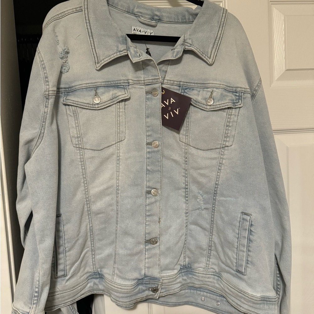 Plus Size Jean Jacket - Picture 2 of 3